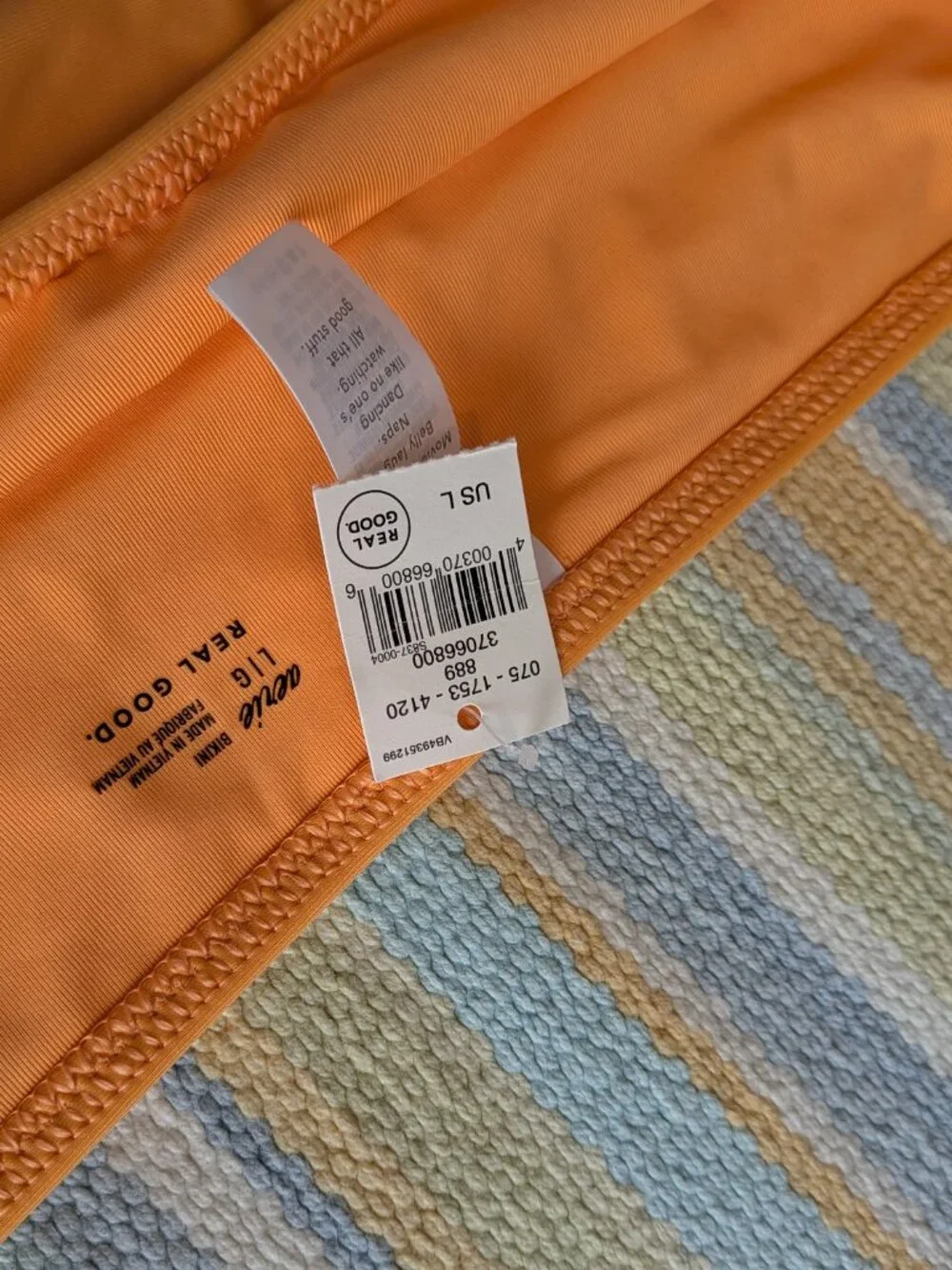 ⭐ NEW NWT Aerie Orange Bikini Bottoms Size Large